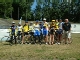 Das Jugend- Sprintnationalteam des Bundes Deutscher Radfahrer mit Bundestrainer Jochen Wilhelm aus Erfurt.