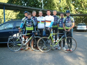 Das "HFB Team Gera" (v.l.): Philip Patzer, Antonio Herbst, Martin Brand, Marcel Barth, Sascha Damrow, Björn Gollhardt, Gert Seifert, Daniel Schüler.