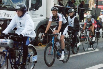 Nils Plötner in Aktion bei seinem letzen Radrennen.