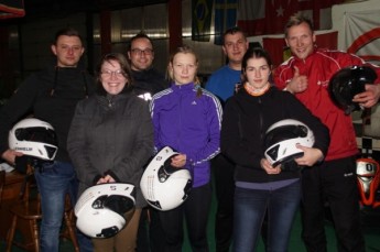 Das SSV-Trainerteam nach vier Rennen auf der Go-Kart-Bahn in Gera-Rusitz.