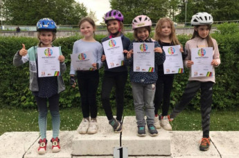 Die ersten sechs Kids-Rad-Diplome wurden beim SSV Gera überreicht.
