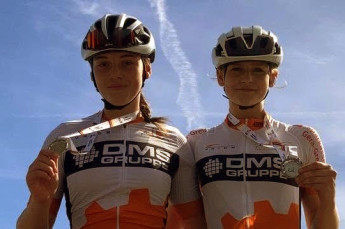 Cora Aust und Pia Naundorf gewinnen DM-Silber im Madison.