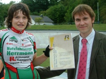 Carolin Henkel wurde vom Förderkreis Radsport Gera e.V. zum Geraer Nachwuchsradsportler des Monats Juli gewählt.