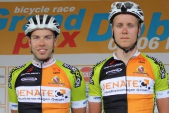 Arne Kenzler und Thomas Reichardt (beide SSV Gera/Jenatec Cycling)