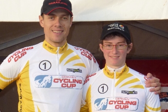 Die Führenden im German Cycling Cup 2011: Sandro Kühmel und Beate Zanner.