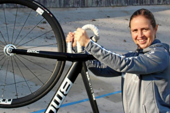 Für den Nachwuchs im Einsatz: Radsporttrainerin Heike Schramm. (Foto: Andreas Rabel)